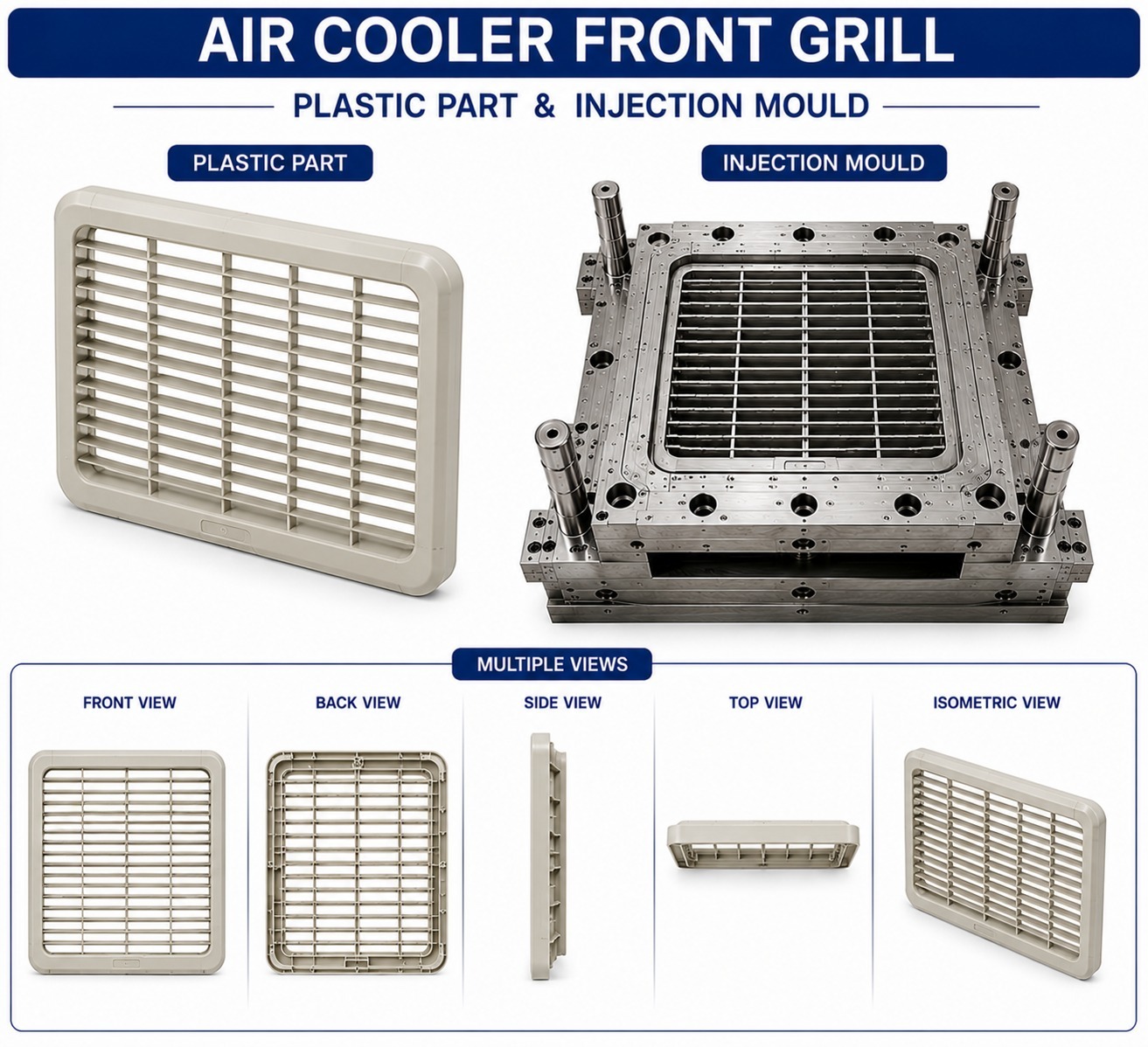 Air Cooler Plastic Front Grill